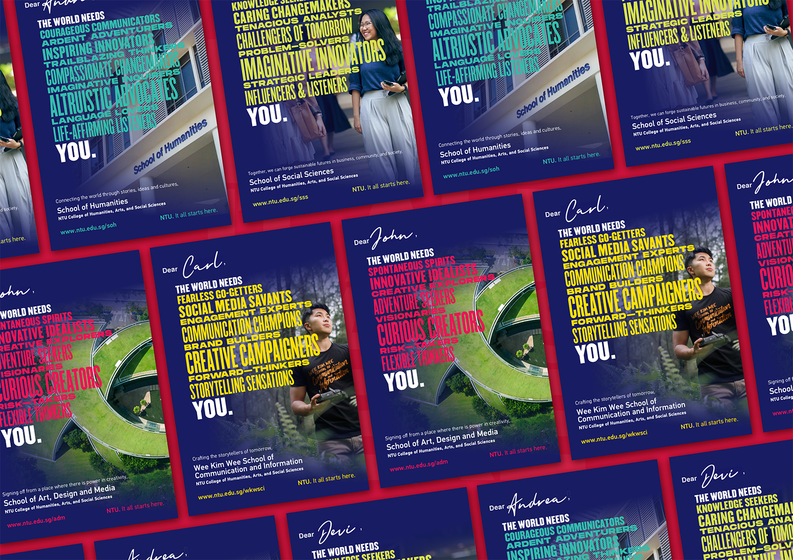 NTU College of Humanities, arts and social sciences admissions campaign